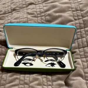 Kate Spade Black and Gold Glasses